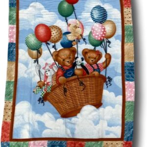 coperta-fantasia-orsacchiotto-mongolfiera Coperta neonato fantasia mongolfiera